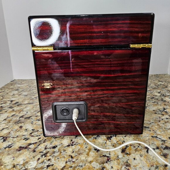 Ga Rcan Watch Winder Box Ebony Pattern Mechanical Automatic Winding Device - Picture 4 of 12